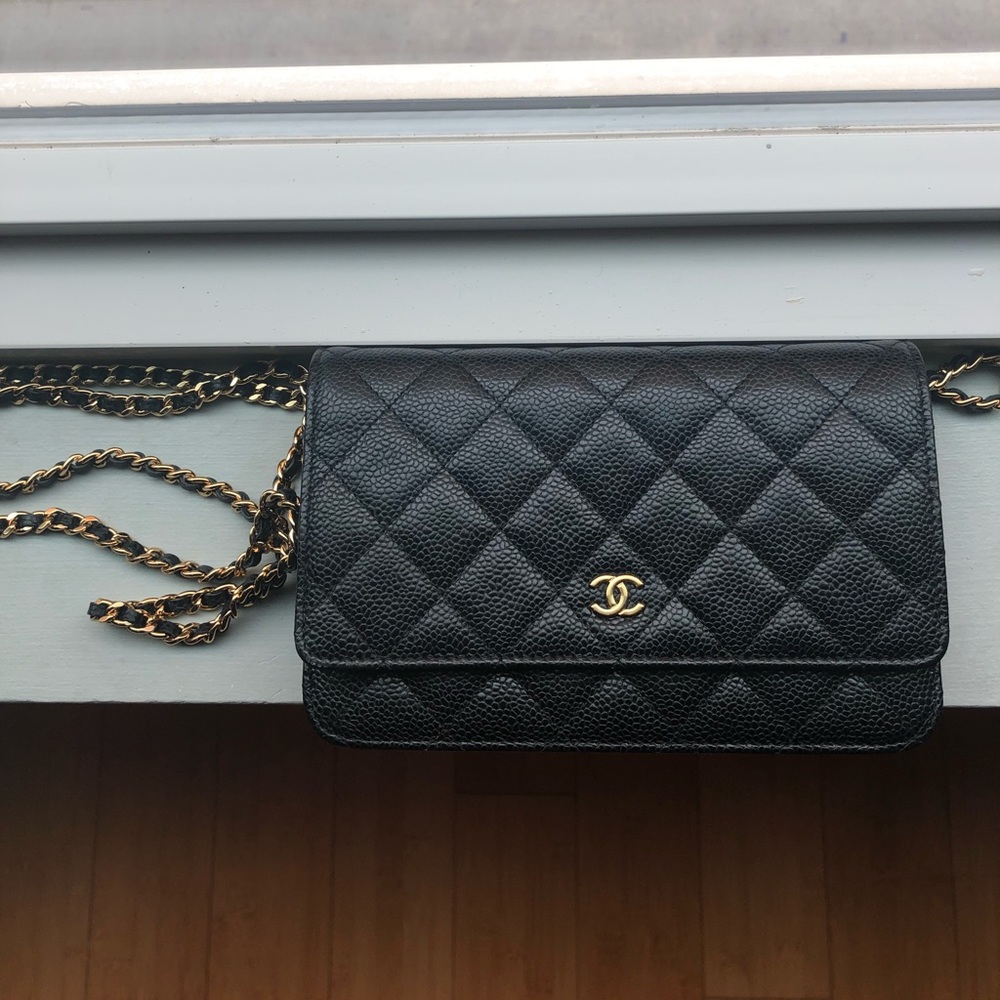 Quilted Black Chanel WOC with Gold Hardware